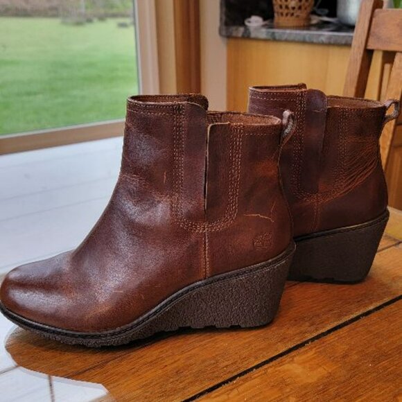 Timberland Womens Wedge Booties Size 7.5 - Picture 3 of 3